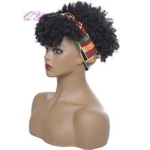 Load image into Gallery viewer, QY Hair Big Afro Kinky Curly Headband Wigs For Women Synthetic Hair Wigs Turban Wrap Hair Style