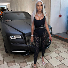 Load image into Gallery viewer, High Waist See-Through Zip Up Bodycon Sleeveless Pencil Jumpsuit Summer Women Fashion Streetwear Casual Club Y2K