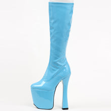 Load image into Gallery viewer, JIALUOWEI 20cm Extreme High Heel Thick Chunky Heels Platform Women Knee-High Long Boots -Exotic,Fetish,Sexy,trending,Shoes