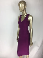 Load image into Gallery viewer, Free Shipping Top Quality Sexy V Neck Button Split Black Purple Bandage Dress 2021 Knitted Elastic Elegant Evening Party Dress