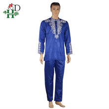 Load image into Gallery viewer, H&D Dashiki Mens Top Pant 2 Pieces Outfit Set African Men Clothes 2022 Riche African Clothing For Men Dashiki Shirt With Trouser
