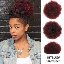 Load image into Gallery viewer, Alileader Synthetic Hair Buns Afro Drawstring Ponytail Fluffy Afro Puff Hair Bun Clips In Hair Tail Ponytail Accessories 1Pcs