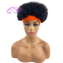 Load image into Gallery viewer, QY Hair Big Afro Kinky Curly Headband Wigs For Women Synthetic Hair Wigs Turban Wrap Hair Style