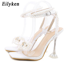 Load image into Gallery viewer, Eilyken New Design Sexy White String Bead High Heels Women Sandals Summer Gladiator Party Dress Buckles Pumps Shoes Size 35-42