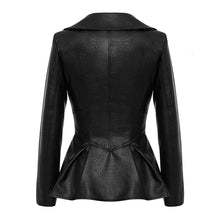Load image into Gallery viewer, TWOTWINSTYLE Biker Style Patchwork Irregular Jacket Women Lapel Collar Long Sleeve High Wait Tunic Female Coat 2022 Fashion New