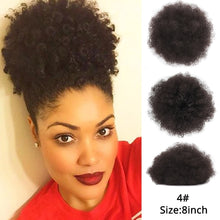 Load image into Gallery viewer, Alileader Synthetic Hair Buns Afro Drawstring Ponytail Fluffy Afro Puff Hair Bun Clips In Hair Tail Ponytail Accessories 1Pcs
