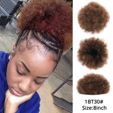 Load image into Gallery viewer, Alileader Synthetic Hair Buns Afro Drawstring Ponytail Fluffy Afro Puff Hair Bun Clips In Hair Tail Ponytail Accessories 1Pcs