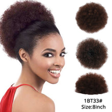 Load image into Gallery viewer, Alileader Synthetic Hair Buns Afro Drawstring Ponytail Fluffy Afro Puff Hair Bun Clips In Hair Tail Ponytail Accessories 1Pcs