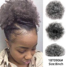 Load image into Gallery viewer, Alileader Synthetic Hair Buns Afro Drawstring Ponytail Fluffy Afro Puff Hair Bun Clips In Hair Tail Ponytail Accessories 1Pcs