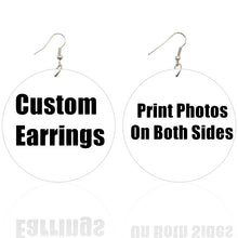 Load image into Gallery viewer, SOMESOOR Both Sides Printing African Ethnic Wooden Drop Earrings Afro Headwrap Woman Animal Eco Photos Jewelry For Women