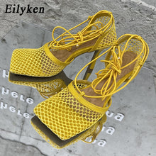 Load image into Gallery viewer, Eilyken New Spring Autumn Mesh Women Ankle Boots Sexy Pointed Toe Zipper Stripper Party Stiletto High Heels Ladies Shoes