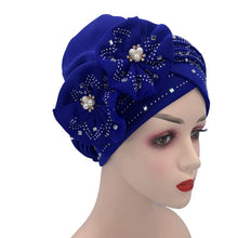 Load image into Gallery viewer, Fashion African Auto Gele Headtie for Women Pre-Tied Muslim Turban Cap Nigerian trending Wedding Gele Ready to Wear Autogele Head Wraps