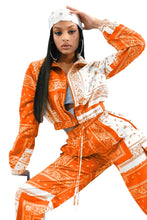 Load image into Gallery viewer, Paisley Bandana Print Two 2 Piece Set Women Fitness Sweatsuit Zipper Up Sweatshirt + Jogger Pants Set Tracksuit Vintage Outfits