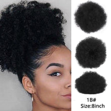 Load image into Gallery viewer, Alileader Synthetic Hair Buns Afro Drawstring Ponytail Fluffy Afro Puff Hair Bun Clips In Hair Tail Ponytail Accessories 1Pcs