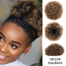 Load image into Gallery viewer, Alileader Synthetic Hair Buns Afro Drawstring Ponytail Fluffy Afro Puff Hair Bun Clips In Hair Tail Ponytail Accessories 1Pcs