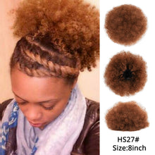 Load image into Gallery viewer, Alileader Synthetic Hair Buns Afro Drawstring Ponytail Fluffy Afro Puff Hair Bun Clips In Hair Tail Ponytail Accessories 1Pcs