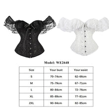 Load image into Gallery viewer, BEONLEMA Long Sleeve Lace Korset Sexy Black Gothic Dress Hot Red Bustier Set Steampunk Corset Clothing Women Plus Size Corset