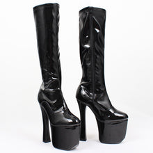 Load image into Gallery viewer, JIALUOWEI 20cm Extreme High Heel Thick Chunky Heels Platform Women Knee-High Long Boots -Exotic,Fetish,Sexy,trending,Shoes