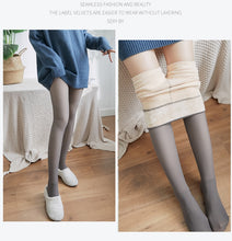 Load image into Gallery viewer, Women Winter Warm Leggings Translucent Pantyhose Fleece Tights Ladies Thermal Wool Sock Pants Elastic Sexy High Waist Stockings