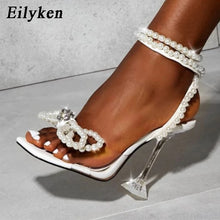 Load image into Gallery viewer, Eilyken New Design Sexy White String Bead High Heels Women Sandals Summer Gladiator Party Dress Buckles Pumps Shoes Size 35-42