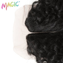 Load image into Gallery viewer, Magic Synthetic Afro Kinky Curly Hair Weave Hair 16-20 inch 7Pieces/lot Bundles With Closure African lace For Women hair Extens
