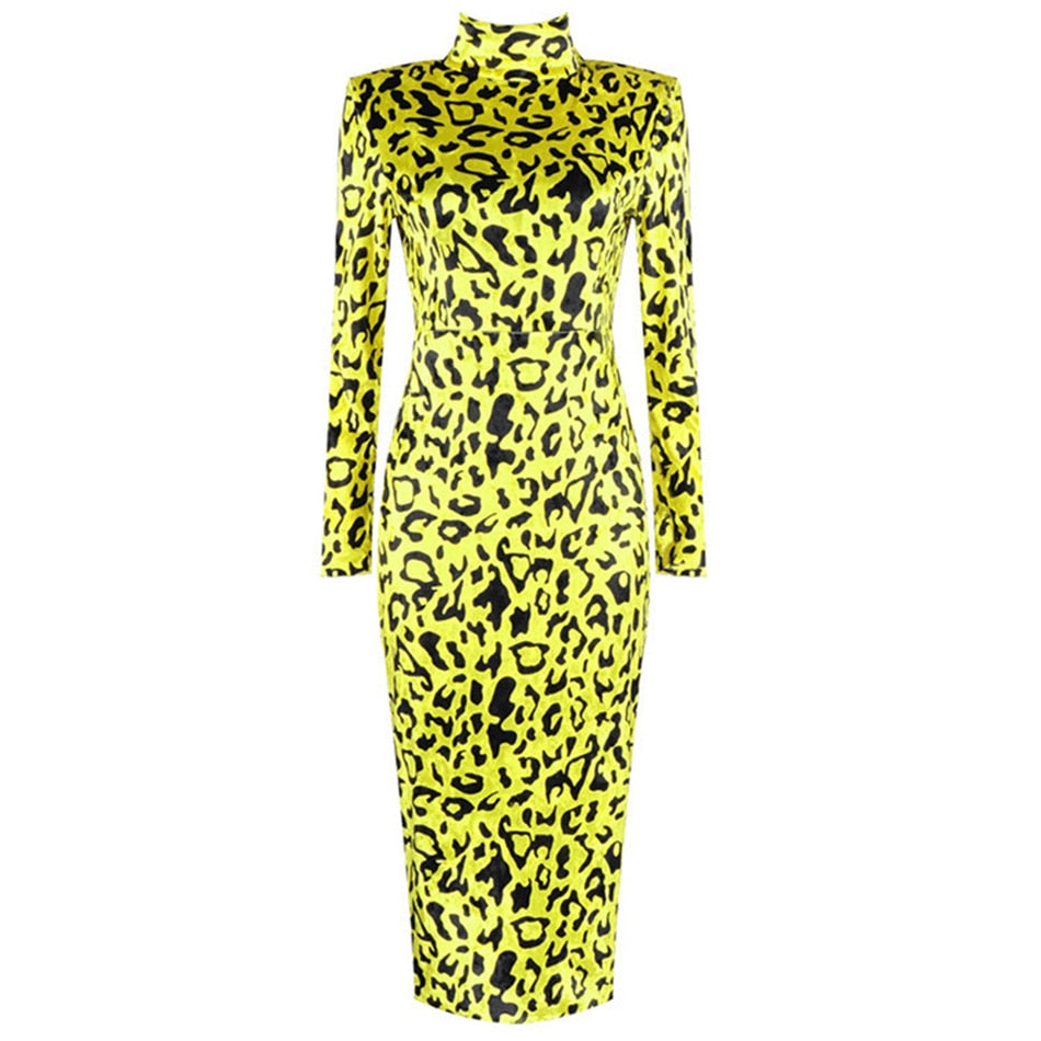 blue dress for baby girl NOCHELLA Leopard Midi Dress